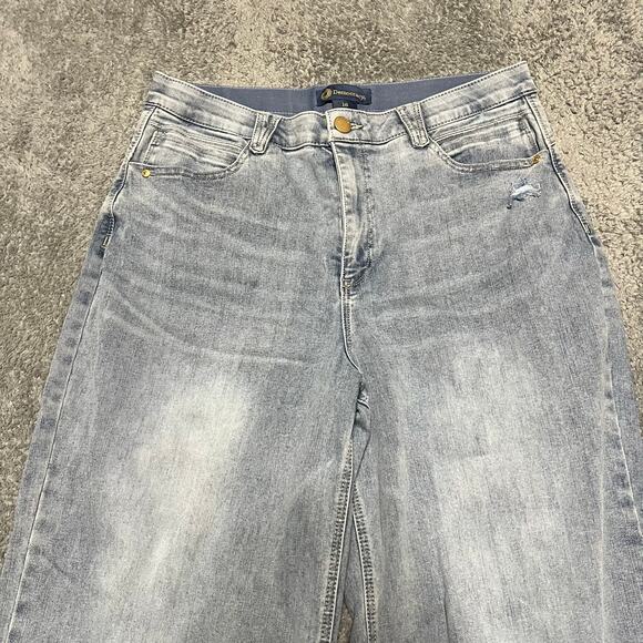 Democracy Jeans Womens 16 (35x26) Ab Technology Wide Leg Baggy High Rise Cropped - Picture 2 of 10